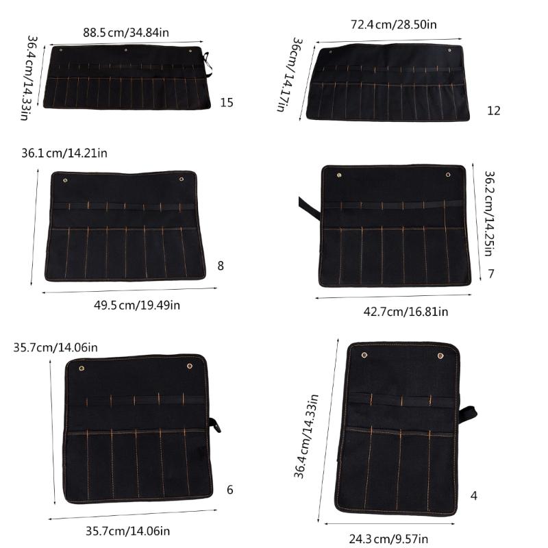 Chisel Carrying Case Organizer Canvas Wrench Pouch For Cutter Hammer Gouges Carpenter Pocket Tool Roll Holder