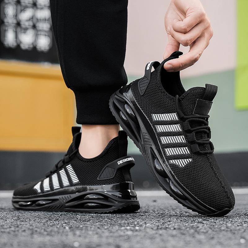 Live Summer New Large Size Casual Men's Shoes Teen Men's Flying Weaving Mesh Sneakers Breathable Running