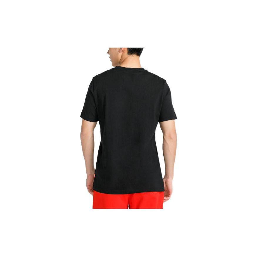 Puma Letter Print Casual Round Neck Short Sleeve T-Shirt Men Tops Black 579991-01