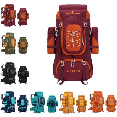 Outdoor Climbing Backpack with Rain Cover Hiking Camping Trekking Outing Bag Large Mountaineering Luggage Sports Rucksack