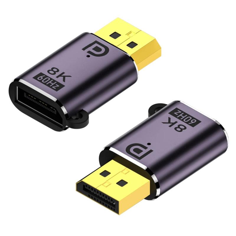 

DP 1.4 Male to Female 8K 60Hz HD Video Transmission Adapter Mini Converter As Shown A