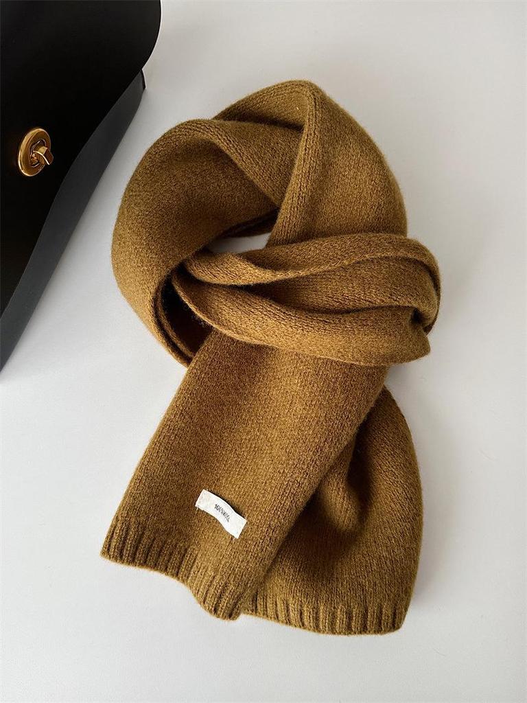 "Sciarpa Australiana in Pura Lana e Cashmere - Unisex, Calda, Maglia a Tinta Unita per l'Inverno"