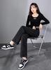 Wide Denim Casual Long Straight Loose Fit Women's High-Waisted Pants, Jeans,