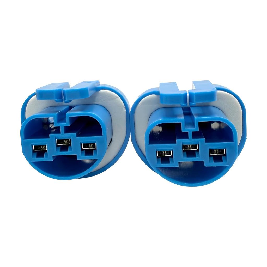 Headlight Bulb Connector Pigtail for 9007/HB5 & 9004/HB1, Ceramic 3-Pin Male Plug, fits Ford F-150 92-03, Ranger 93-11, Dodge Durango 99-03, Jeep