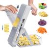 Safe Mandoline Slicer for Kitchen Multifunction Vegetable Salad Chopper Potato Cucumber Slicer French Fry Cutter 3 In 1 Chopper