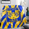 1Pc Tigres UANL Print Flannel Blanket High Quality Warm Comfortable Cover for All Seasons Perfect for Gifts Home Decor
