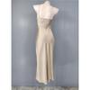 Foreign Trade Order Za Lady Temperament Simple Solid Sling High Quality Smooth Satin Pure Desire Summer New Dress