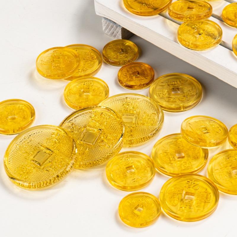25-35mm Antike Chinesische Glasierte Qianlong Tongbao Münzen Ornamente Fengshui Glücksbringer Antike Handwerkskunst Heim Sammler Dekorationen