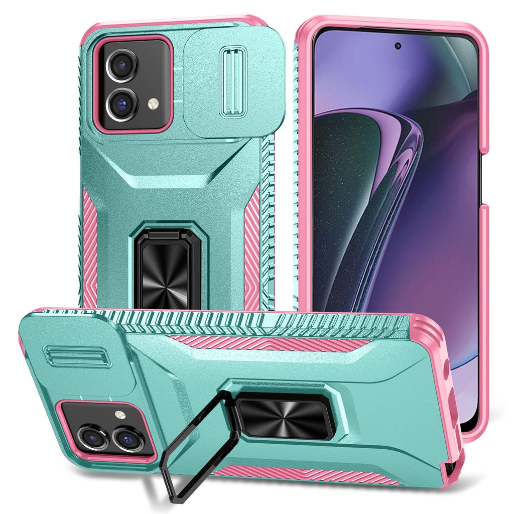 Pro Motorola Moto G Stylus 5G (2023) Pouzdro Camshield Stojánek TPU+PC Protiskluzový Kryt na Telefon