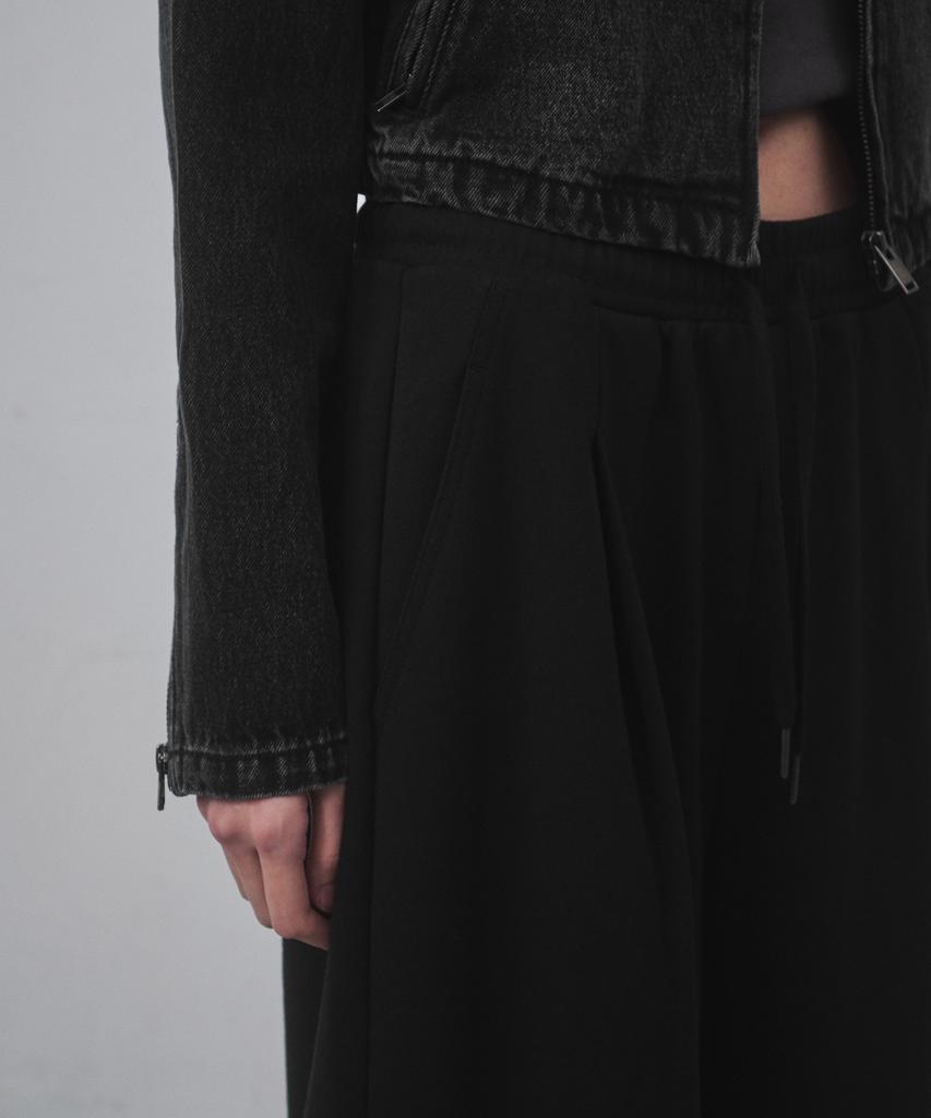 MUSINSA STANDARD WOMAN Women'S Double Knit Balloon Sweatpants [Black]