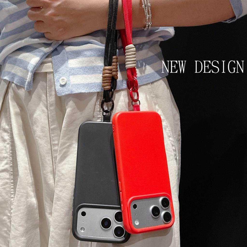 Classic Wrist Strap Phone Case Suitable For iPhone 17 Pro Max Short Strap 16 14 15 Plus Anti-Slip 12 13 11 Pro Max Case,Charm