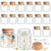 24 Pack Small Glass Cork Bottles, 50 Ml/ 1.7 Oz, Small Glass Jars Spell Jars Clear Potion Bottles Mini Glass Bottles with Cork