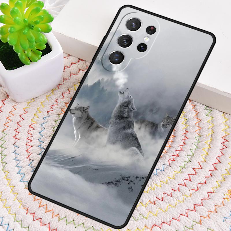 Dier De Wolf Huilt Telefoonhoesje voor Samsung Galaxy note 10 pro S26 Ultra S23 S24 FE S25 S21 S22 PLUS schokbestendig Hoesje Galaxy S23 Ultra