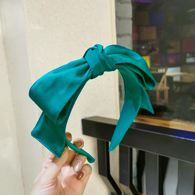 Colorful Satin Big Bow Hairbands Headbands Ornament Accessories Hair Accessories