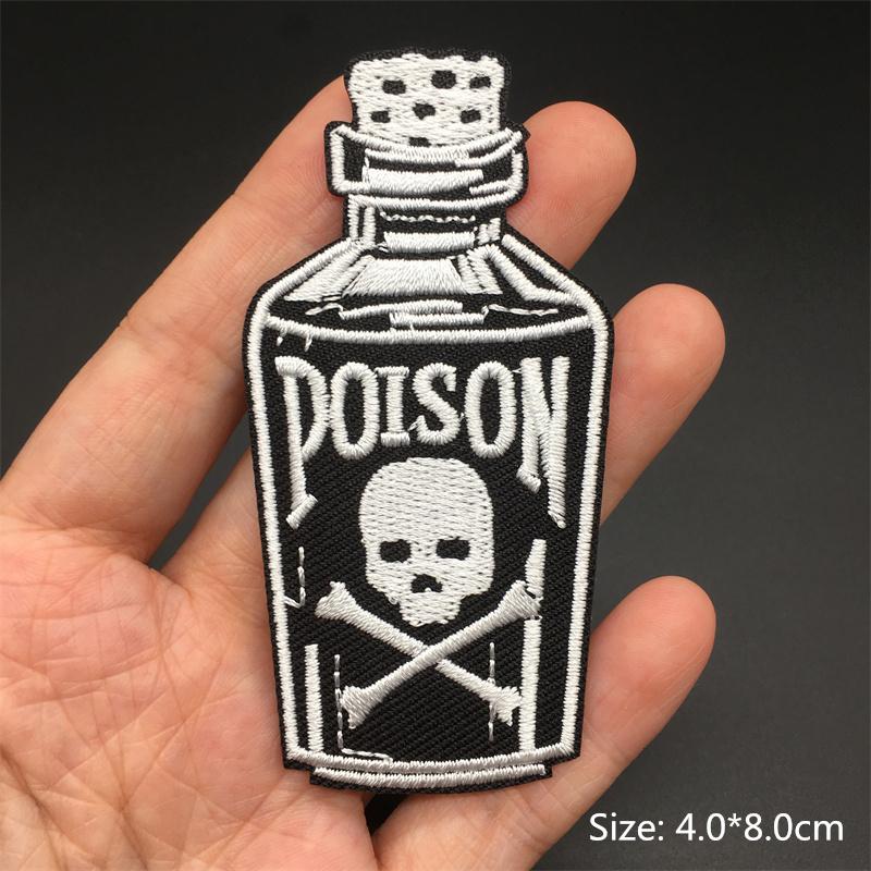 Punk Bestickte Aufnäher Für Kleidung Aufbügelbare Patches Applikationen Diy Anime Kleidung Thermoklebende Aufkleber
