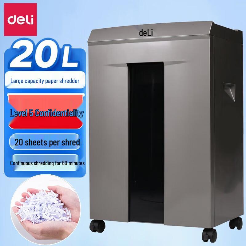 

Deli 9905 Level 5 Micro-Cut Commercial Paper Shredder CN plug (adapter included)