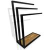 Black loft towel rack for the bathroom