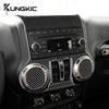 Real Soft Carbon Fiber For Jeep Wrangler JK JKU 2011 2012 2013 2014 2015 2016 2017 LHD RHD Center Console Frame Trim Sticker