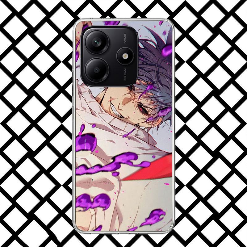 Kaisen J-Jujutsu Fushiguro Toji Phone Case for Xiaomi Redmi Note 15 14 14S 13 12 12S 11 Pro Plus 11E 11T 11S 10S 5G Soft Cover F