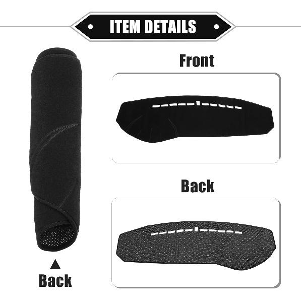 Dashboard Cover Compatible for Hyundai Sonata 2006-2008, Non-Slip Polyester Black Dash Cover Mat Dash Board Protector Cover