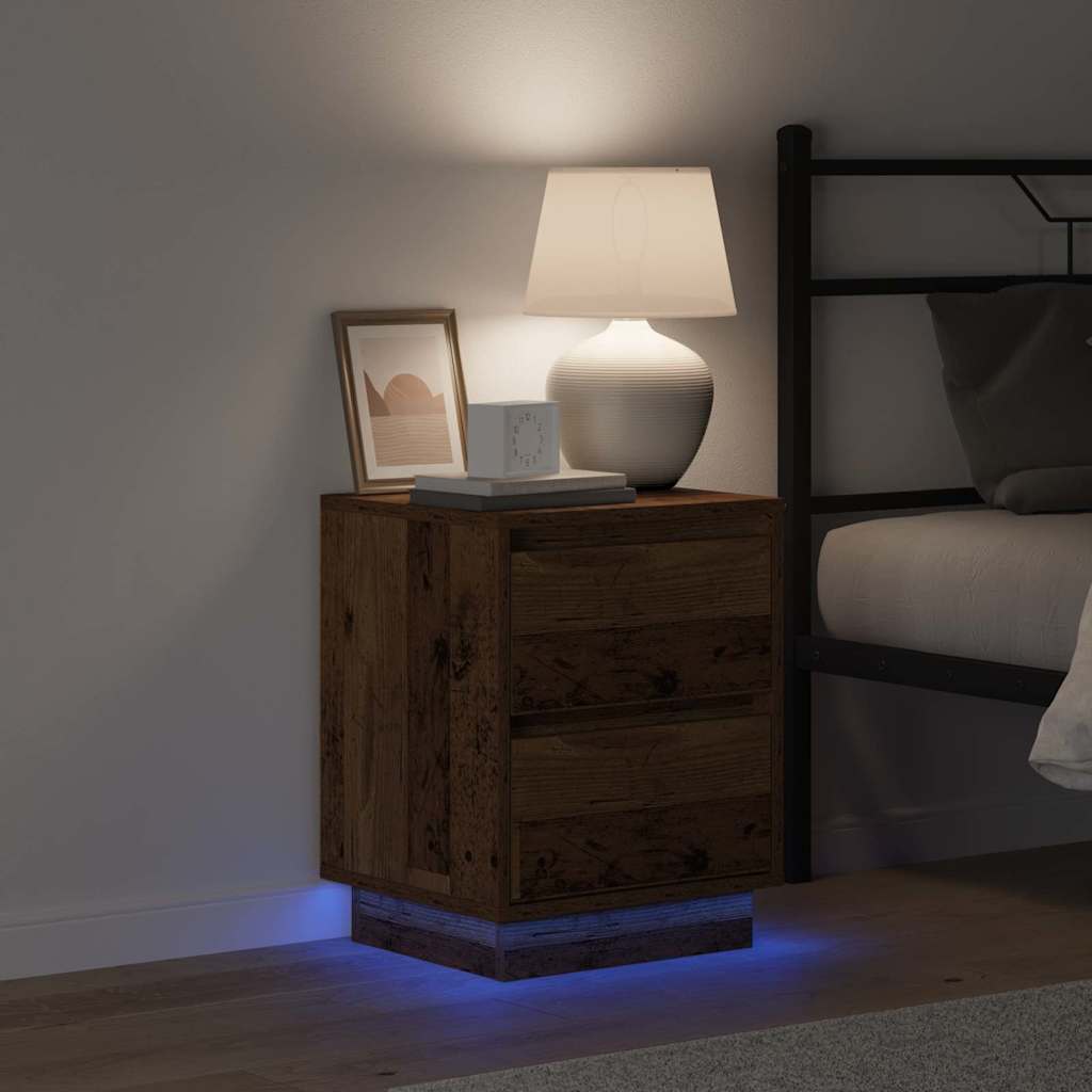 Nightstand Set (2 pcs) Reclaimed Wood Look 39 x 34.5 x 50 cm Engineered Wood