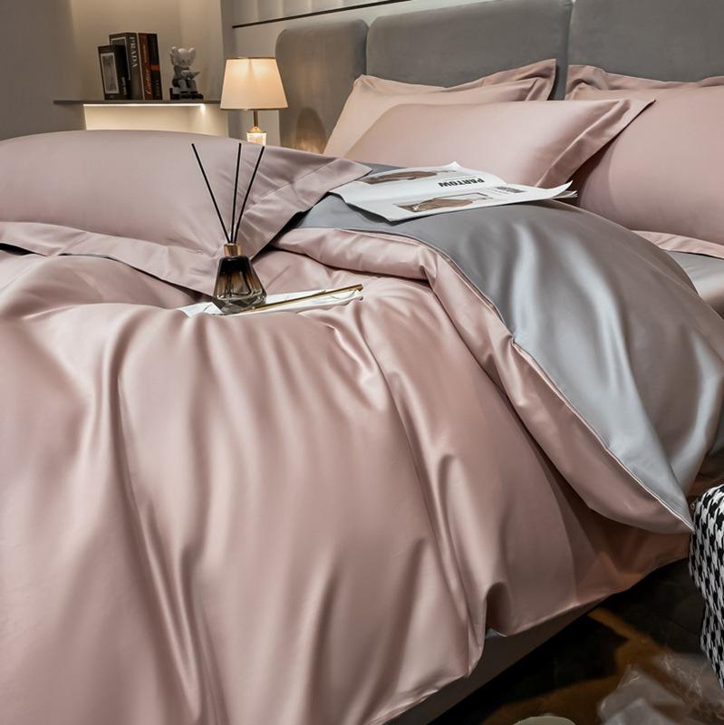 Class A 200 Thread Count Long Staple Cotton Four Piece Set Pure Cotton Bed Sheet Quilt Cover Four Seasons Light Luxury Nantong Bedding