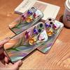 Metal texture tulip mobile phone case iPhone15promax high value glass mobile phone case Apple 17
