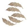 5pcs Iron on Applique Rhinestone Patches Glitter Leaves Pattern Applique  Clothing