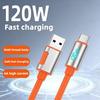 120W Fast Charging Cable High-Speed USB To C Data Cord Durable PVC Soft Fast Charge Data Transmission For Phones New 2026