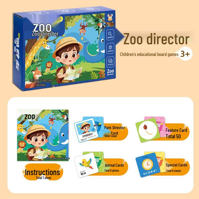 Zoo Director Logic Board Game: Parent-Child Mind Training for Kids Ages 3–6