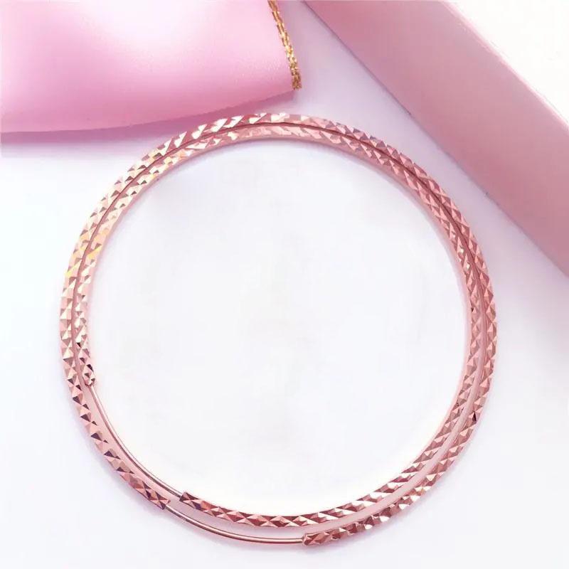 Изысканные Русские Фиолетово-Золотые Блестящие Серьги-Кольца, Покрытые Розовым Золотом, Простые, Личностные, Благородные, Роскошные, Атмосферные Серьги