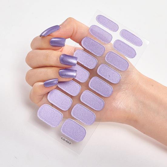 1 Set Gel Nail Strips Full Wrap Stickers Self Adhesive Art Decals Easy Removal Nail Stickers for Strengthening Nails
