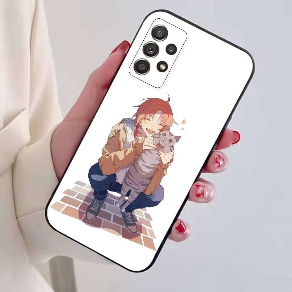 Game Ensemble Stars Tsukinaga Leo Phone Case Black Silicone Soft For Samsung S25,S24,S21,S22,S23,S30,Ultra,S20,Plus,Fe,Lite