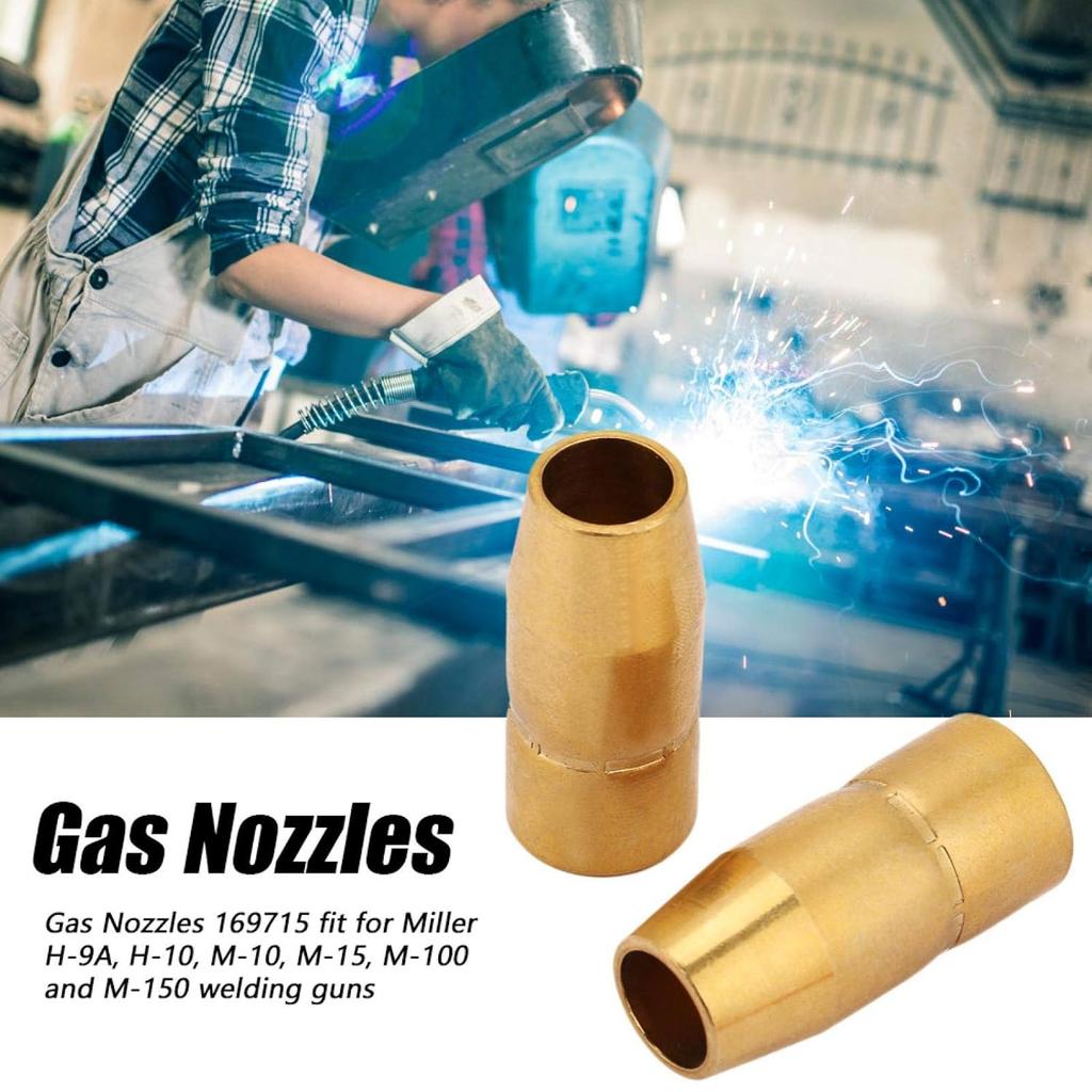 Gas Nozzles 169715 Fit for Miller M-10 M-15 and M-150 Welding Guns,MIG Welding Tips(5PCS)