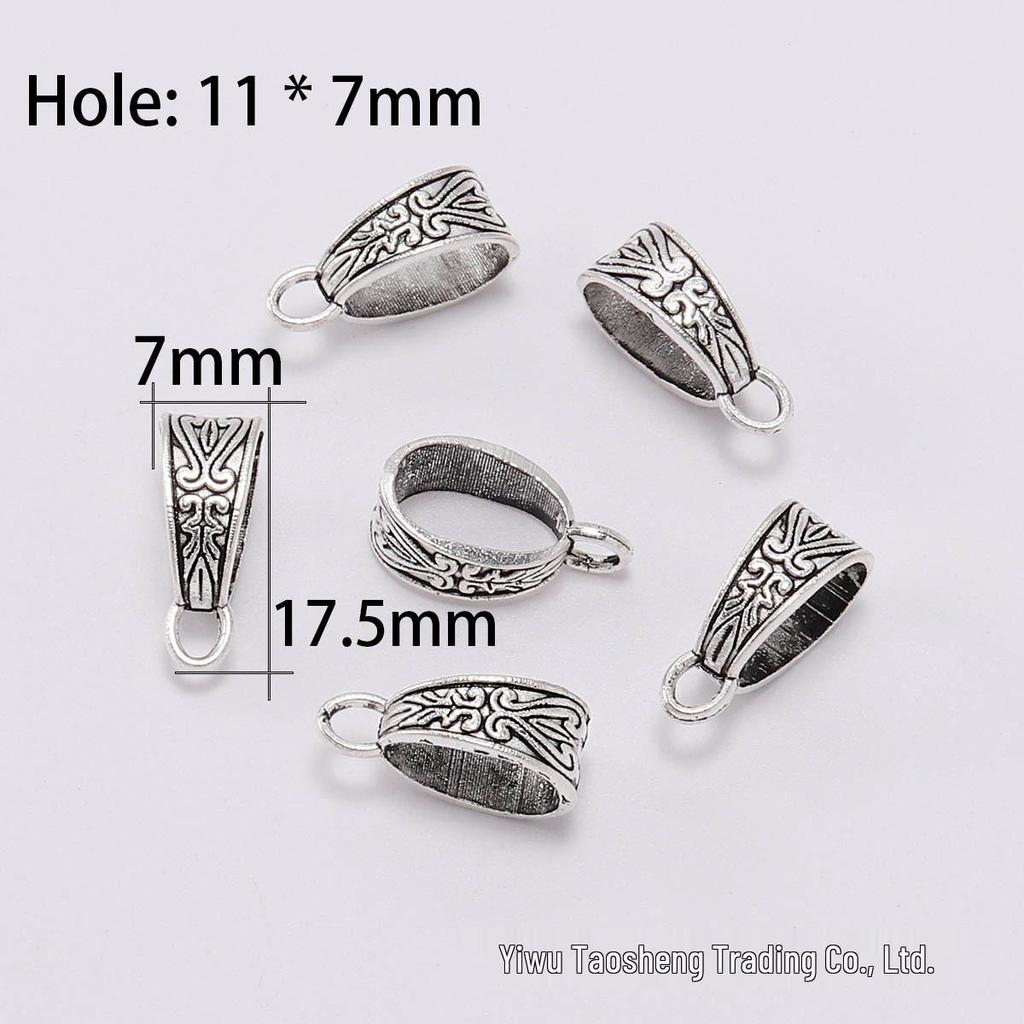 DIY šperky doplňky: Starožitné stříbrné distanční korálky s velkým otvorem pro náramky Pandora a trojcestné náhrdelníky - Sada 20 kusů.