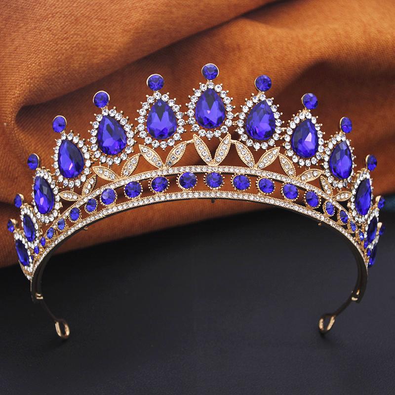 Princess Tiara Crown Headband for Women Elegant Queen Bridal Bride Headwear Hair Jewelry Gift for Wedding Dress Accessories