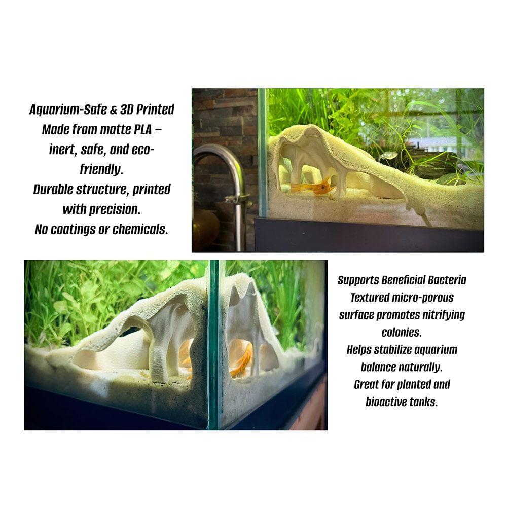 Textured Root Style Fish Hideout Faux Mangrove Root Tunnel Cave  for Fish Tank Decoration