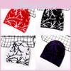Fashion Knit Cap With Lightning Pattern For Streetwear Fans And Fall Season