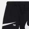 Nike Color Block Lightweight Fleece  Logo Mid-Rise Kids Shorts Kids Shorts Black DO3604-010