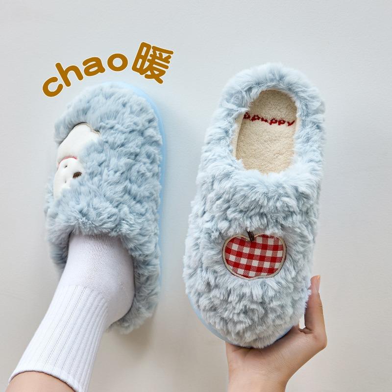 

Хлопковые тапочки женские зимние новые домашние теплые плюшевые тапочки для дома мужские осенне-зимние 40-41 [suitable for sizes 39-40]