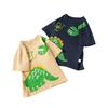Children's Clothing Summer Kids Short-Sleeved T-shirt Boys and Girls Dinosaur Round Neck Clothes Baby Boy Loose Shoulder 100% Cotton Coat