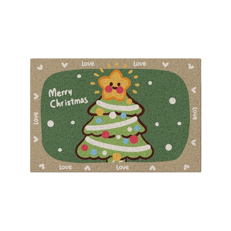 Christmas Bathroom Floor Mat NonSlip Low Maintenance Shower Door Mat for Bathroom Entryway Kitchen Floor Use