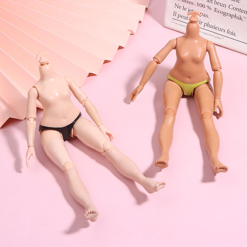 23cm Výška Tělo panenky Velká sestra 1/6 Klouby Pohyblivé tělo Tmavá/ Světle hnědá pleť Slizové doplňky pro panenky