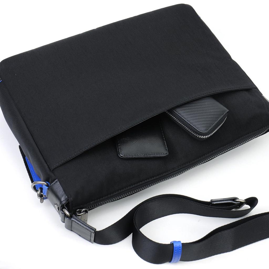 LANVIN en Bleu Lille Shoulder Khaki Men's Bag,