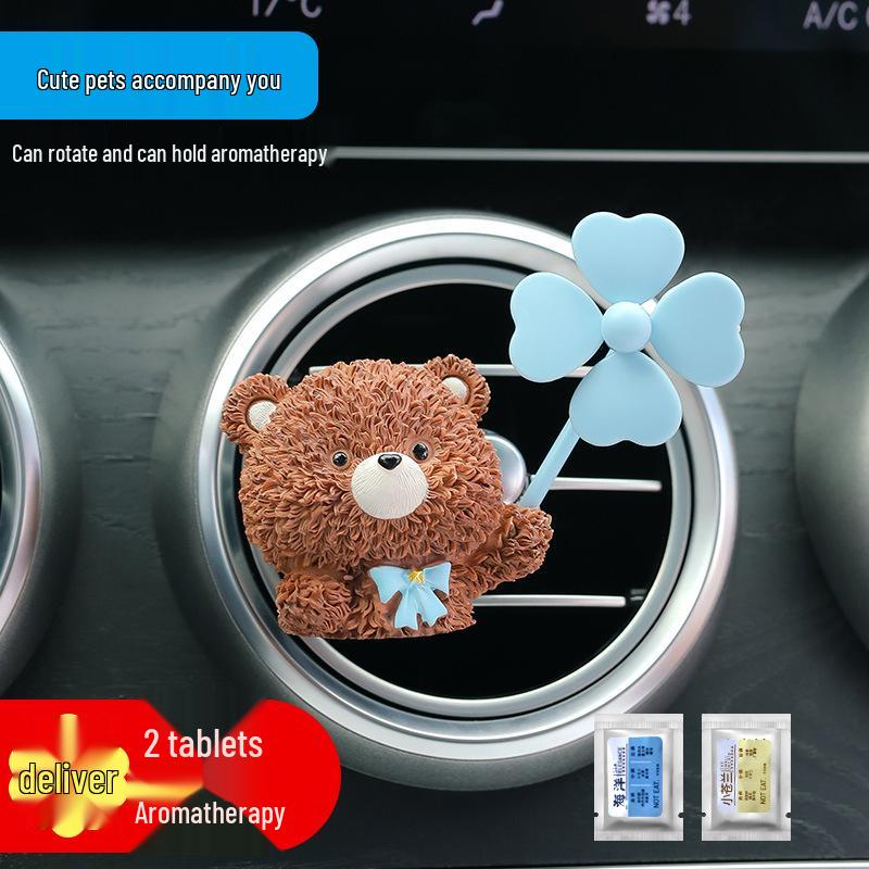 Cartoon Pinwheel Aromatherapy Vent Clip: Small Animal Car Air Freshener.