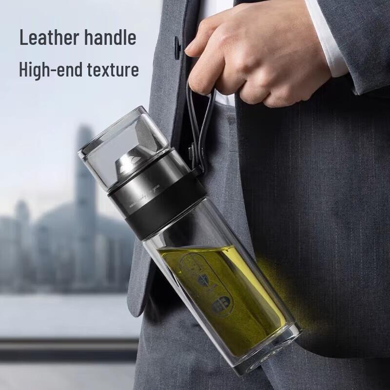 Fuguang Antibacterial Double-Wall Glass Tea Bottle