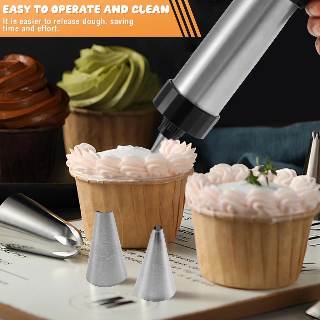 Churro Maker Machine Thickened Stainless Steel Churro Maker Kit Multifunctional Churro Maker Gun Kit Household Churro Cookie