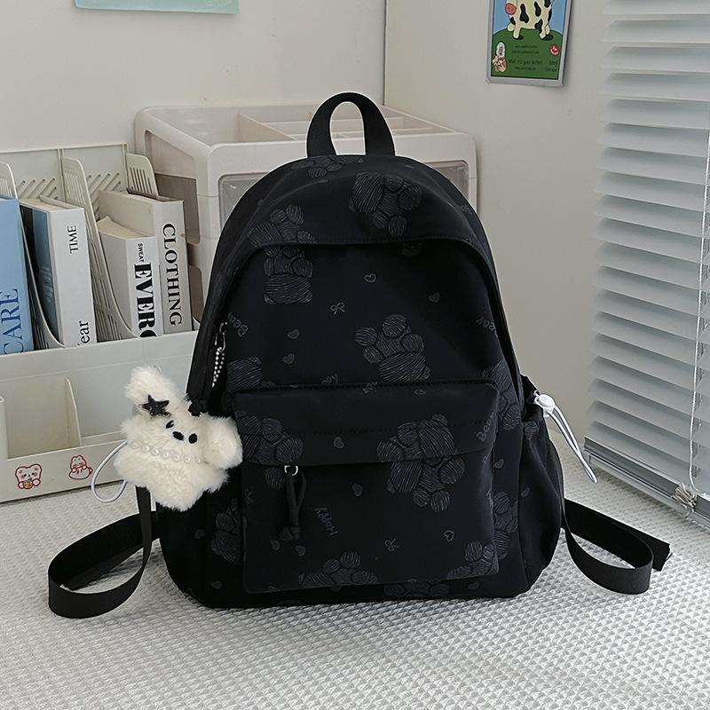 Schoolbag Cute Cartoon Bear Backpack Female Korean High Value Junior High School Student Elementary School Bag Lightweight Travel Small Backpack