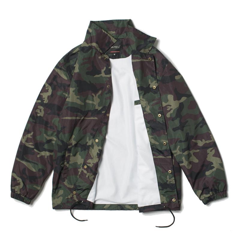 Norman Dragon Camouflage Coach Jacket: Thin American Military Style, Unisex, Available In Plus Sizes for Spring/Autumn.
