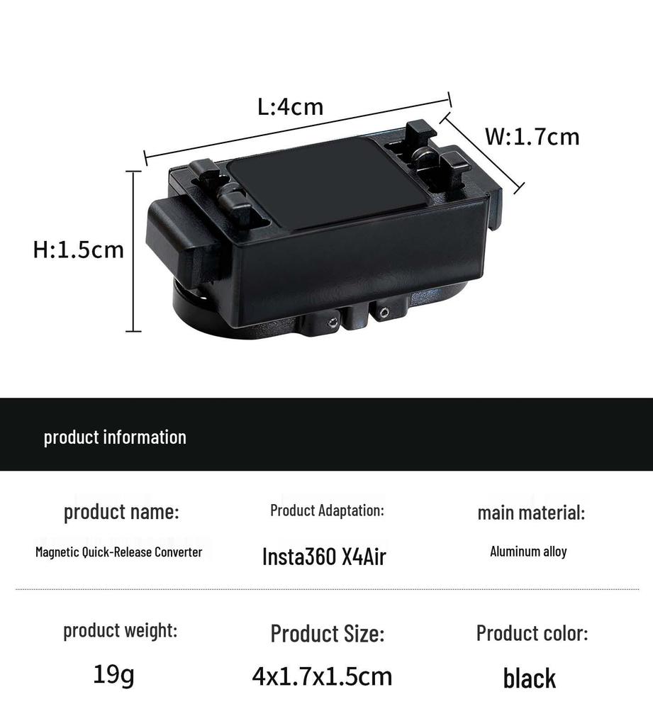 Insta360 X4 Air Panoramic Action Aluminum Quick Release Magnetic Base